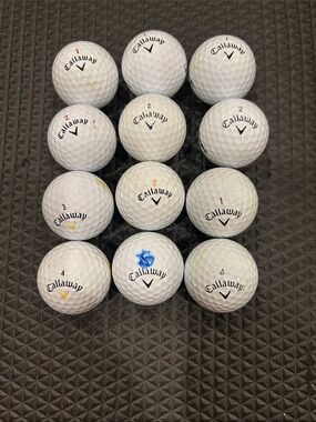 Callaway White Golf Ball Assortment with Colored Marks